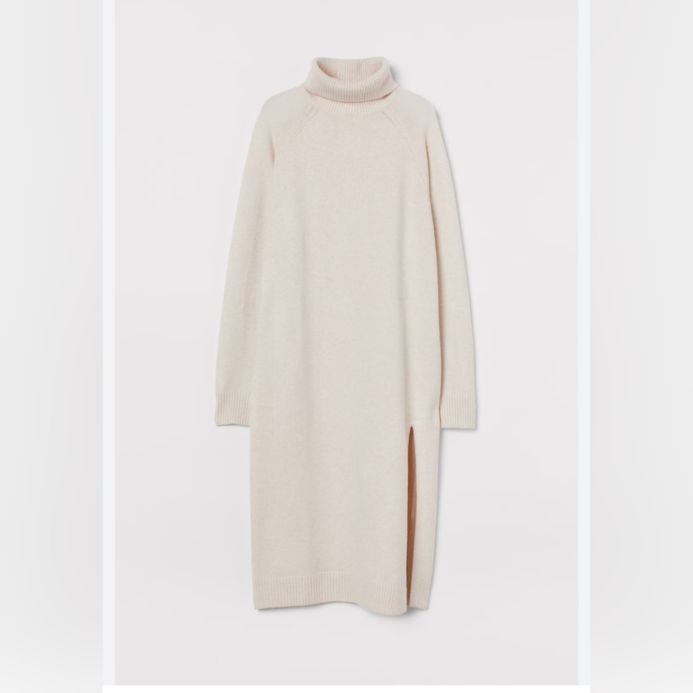 H&M knitted polo neck dress size S (fits up to M)